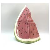 WATERMELON COOKIE JAR CERAMIC