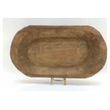 LARGE CARVED DOUGH BOWL