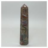 BROWN PURPLE GOLD CRYSTAL AGATE TOWER