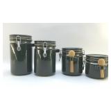 GREEN CERAMIC CANISTER SET