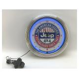 JEEP GARAGE CLOCK NEON