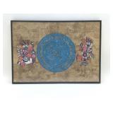 AZTEC CALENDAR PAINTING 23 X 16