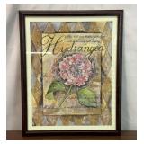 FRAMED HYDRANGEA COLLAGE ART LUCY DAVIES