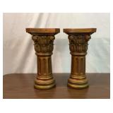 2 CORINTHIAN STYLE COLUMN PEDESTALS