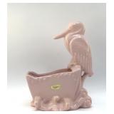 1950ï¿½s HAEGER PINK STORK PLANTER