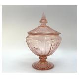 PINK DEPRESSION GLASS CNDY DISH