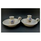 PHIL MORGAN POTTERY SEAGROVE CANDLESTICKS