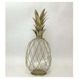LARGE GOLD METAL WIRE PINEAPPLE FIGURINE