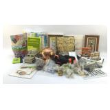 ASSORTED HOUSEWARES, TREASURES, AND TRINKETS
