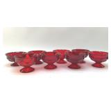 6 FENTON GEORGIAN SHERBET DISHES, RUBY
