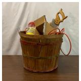 BUSHEL BASKET FULL OF TOOLS EXTENSION CORD