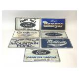 7 VTG NC FORD DEALERSHIP BOOSTER LICENSE PLATES