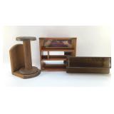 WOODENWARE SHELVES, BOOKENDS