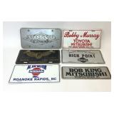 6 VTG NC CAR DEALERSHIP BOOSTER LICENSE PLATES