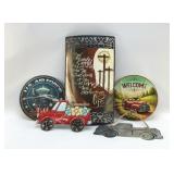 ASSORTED METAL SIGNS 14"