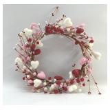 VALENTINES HEARTS WREATH 12"