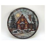 WINTER COTTAGE SUN CATCHER 8"