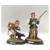 2 - JJ JONES CLOWN FIGURINES 9"