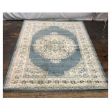 BLUE CREAM AREA RUG ALLEN ROTH 5ï¿½3" x 7ï¿½6ï¿½