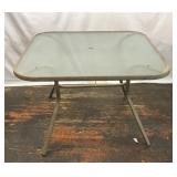 42 x 42 x 28" outdoor glass top table