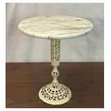 18" marble on metal stand table