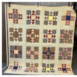 VTG SQUARE IN A SQUARE SAWTOOTH STAR QUILT