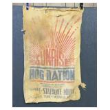 VTG SUNRISE HOG RATION COTTON FEED SACK