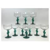 10 LIBBEY CACTUS MARGARITA GLASSES