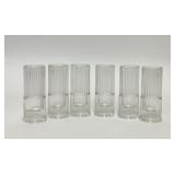 6 CLEAR GLASS SHOTGUN SHELL SHOT GLASSES