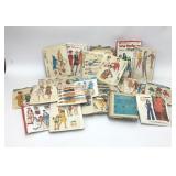 LARGE ASSORTMENT VINTAGE SEWING PATTERNS