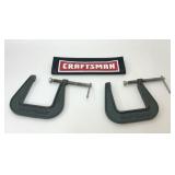 2 CRAFTSMAN PEARLITIC C-CLAMPS & MAG MAT