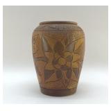 POLYNESIAN  CARVED WOOD VASE