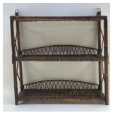 WICKER WALL SHELF