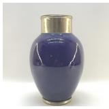 COBALT AND SILVERPLATE VASE 13"