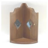 MIRRORED CORNER SHELF 17"