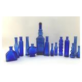 COBALT BLUE GLASS BOTTLES 4"-12ï¿½