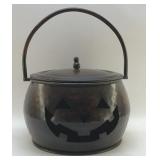BIG METAL JACK-O-LANTERN WITH LID