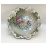C.1900 RS PRUSSIA ROSES BOWL 10"