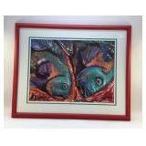 "TWO FISH" ALVIN DALMIDA FRAMED PRINT 57/200