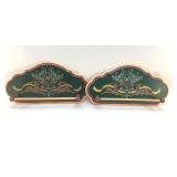 PAIR OF HOLIDAY STAG TOWEL RACKS