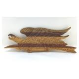 J BATES HAND CARVED EAGLE 23"