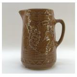 BROWN SALT GLAZE STONEWARE PITCHER