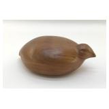 HAND CARVED WOODEN QUAIL J BATES 6.5"