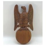 HAND CARVED WOOD EAGLE J BATES DAVIDSON CO