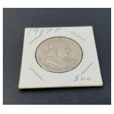 1957P SILVER BEN FRANKLIN HALF DOLLAR