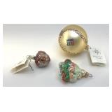 3 CHRISTOPHER RADCO ORNAMENTS