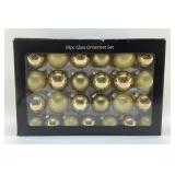 50 GOLD GLASS ORNAMENT SET