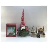 LIGHTED CHRISTMAS GNOME AND DECOR