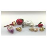 ASSORTED BLOWN GLASS ORNAMENTS