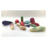 VEGETABLES BLOWN GLASS ORNAMENTS
